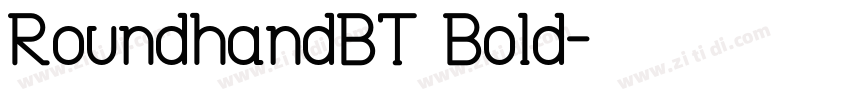RoundhandBT Bold字体转换